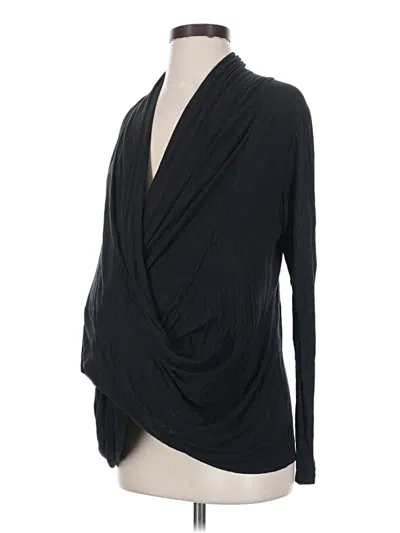 Pre-owned Kindred Bravely Long Sleeve Blouse In Black
