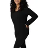 Kindred Bravely Bamboo Nursing & Maternity Long Sleeve T-shirt In Black In Black