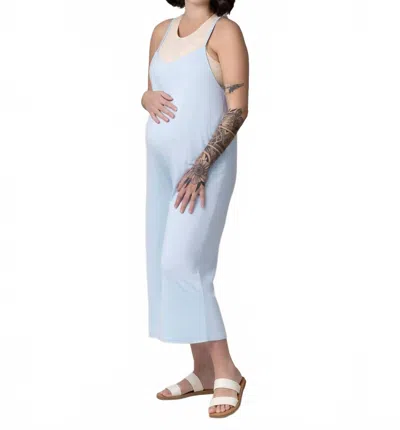 Kindred Bravely Maternity & Nursing Romper In French Blue In Multi