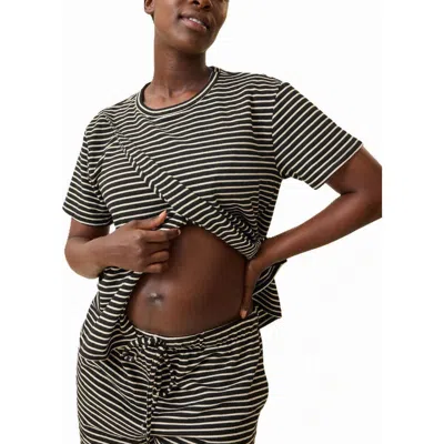 Kindred Bravely Maternity & Nursing Split Hem T-shirt In Black