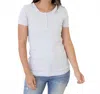 Kindred Bravely Organic Cotton Maternity & Nursing Henley Top In Gray In White