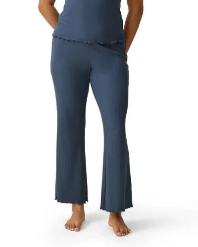 Kindred Bravely Ribbed Modal Lounge Pant In Blue