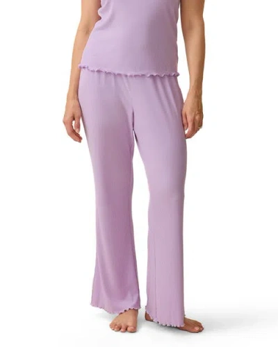 Kindred Bravely Ribbed Modal Lounge Pant In Purple