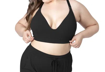 Kindred Bravely Ribbed Signature Cotton Nursing & Maternity Bra In Black