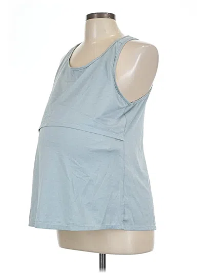 Pre-owned Kindred Bravely Sleeveless Top Blue Scoop Neck Tops