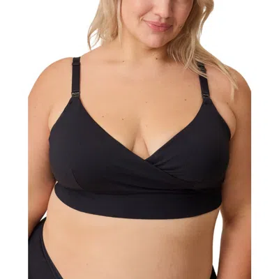 Kindred Bravely Softstretch Cotton Nursing Bra In Black