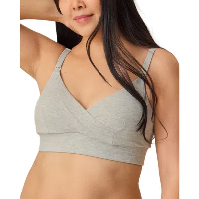 Kindred Bravely Softstretch Cotton Nursing Bra In Gray