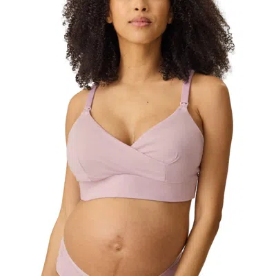 Kindred Bravely Softstretch Cotton Nursing Bra In Purple