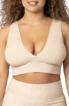 Kindred Bravely Sublime Maternity & Nursing Plunge Bra In Oatmeal Heather