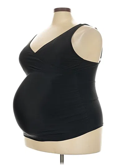 Pre-owned Kindred Bravely Tank Top Black Strapless Neckline Tops
