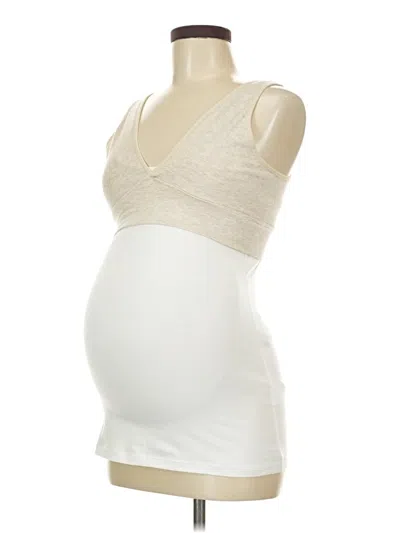 Pre-owned Kindred Bravely Tank Top Ivory Strapless Neckline Tops