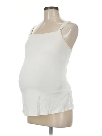 Pre-owned Kindred Bravely Tank Top White Strapless Neckline Tops
