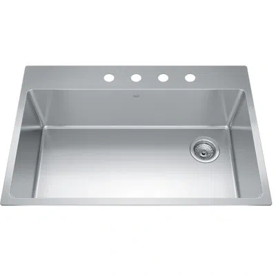 Kindred Brookmore Stainless Steel 32.9" L X 22.1" W Drop-in Kitchen Sink