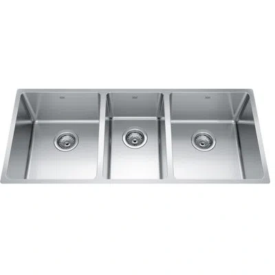 Kindred Brookmore Stainless Steel 41.5" L X 16.6" W Undermount Kitchen Sink In Commercial Satin Finish;commercial Satin