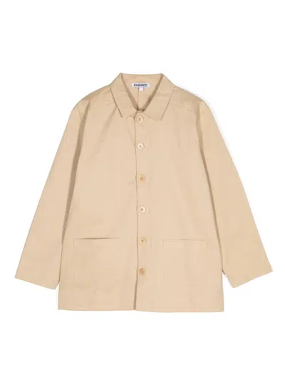 Kindred Kids' Classic-collar Button-up Shirt In Brown
