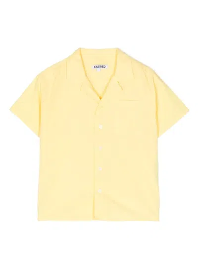 Kindred Kids' Club-collar Short-sleeve Shirt In Yellow
