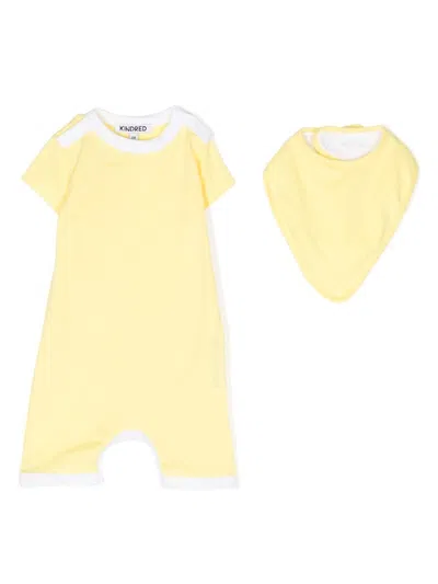 Kindred Babies' Contrast-trim Pyjamas In Yellow