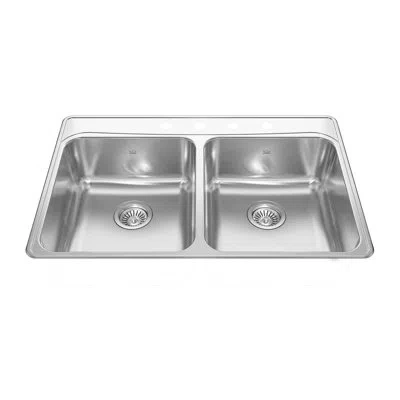 Kindred Creemore 33" L X 22" W Double Basin Drop-in Kitchen Sink In Satin