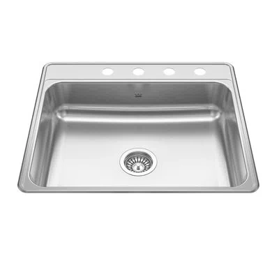 Kindred Creemore Stainless Steel 25" L X 22" W Drop-in Kitchen Sink In Satin