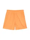 Kindred Elasticated-waistband Cotton Shorts In Orange