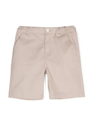 Kindred Kids' Elasticated-waistband Straight-leg Shorts In Grey