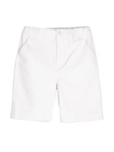 Kindred Kids' Elasticated-waistband Straight-leg Shorts In White