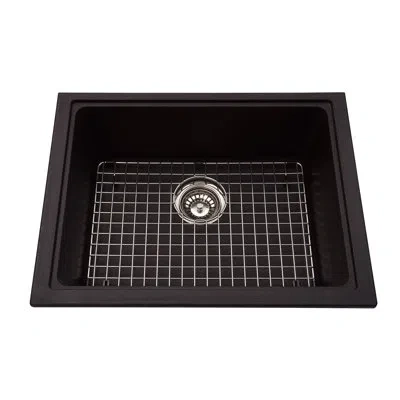 Kindred Granite 23" L X 18" W Undermount Kitchen Sink In Onyx