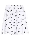 Kindred Graphic-print Pleated Skirt In White