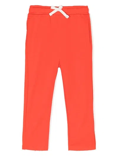 Kindred Kids' Jersey Organic-cotton Tracksuit Bottoms In Orange