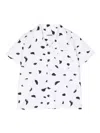 Kindred Kelly Smudge-print Organic-cotton Shirt In White