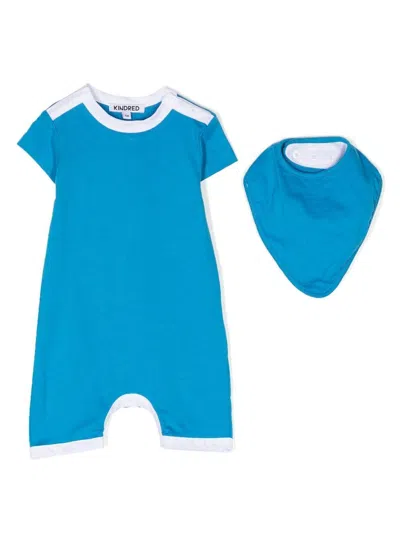 Kindred Babies' Organic-cotton Romper Set In Blue