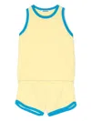 Kindred Organic-cotton Tracksuit Short Set In Yellow