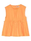 Kindred Ruffle-trimmed Organic-cotton Blouse In Orange