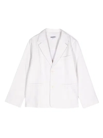 Kindred Kids' Single-breasted Hemp-linen Blend Blazer In Neutrals