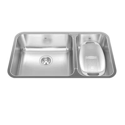 Kindred Stainless Steel 31" L X 18" W Double Basin Undermount Kitchen Sink In Satin