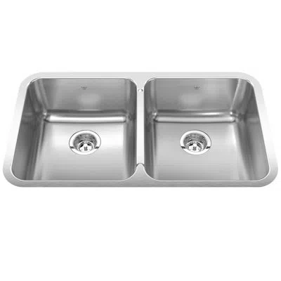 Kindred Stainless Steel 31" L X 18" W Double Basin Undermount Kitchen Sink In Satin