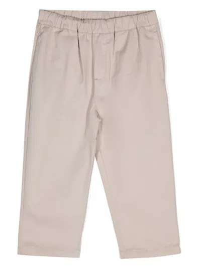 Kindred Kids' Straight Leg Cotton Trousers In Brown