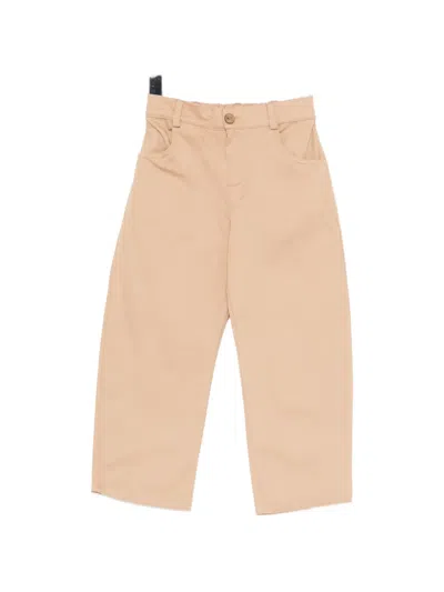 Kindred Kids' Straight-leg Cotton Trousers In Neutral