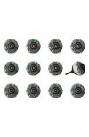 Kinetic 12-pack Knobs In Blue Yellow