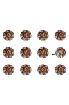 Kinetic 12-pack Knobs In Maroon Floral