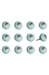 Kinetic 12-pack Knobs In Teal Square