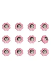 Kinetic 12-pack Knobs In Wavy Pink Silver