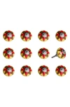 Kinetic 12-pack Knobs In Yellow Red Brown