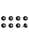 Kinetic 8-pack Knobs In Black Silver