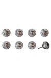 Kinetic 8-pack Knobs In Black White Silver