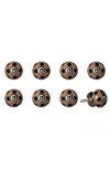 Kinetic 8-pack Knobs In Brown Polka Dot
