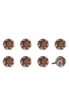 Kinetic 8-pack Knobs In Maroon Floral