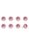 Kinetic 8-pack Knobs In Wavy Pink Silver