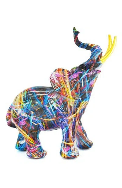 Kinetic Abstract Elephant Sculpture In Multi