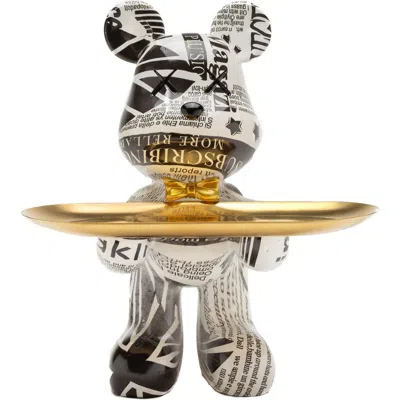 Kinetic Butler Mouse With Tray In Newsprint